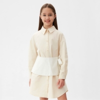 Юбка(баска) для девочки MINAKU: PartyDress, цвет белый, рост 122 см