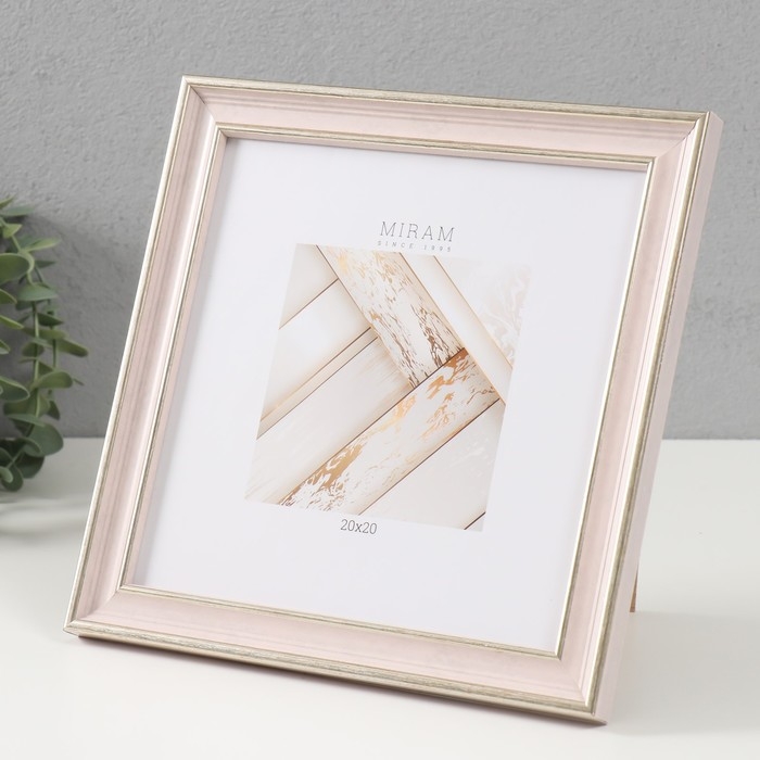 Фоторамка пластик Gallery 20х20 см, 642490 розовый (пластиковый экран)