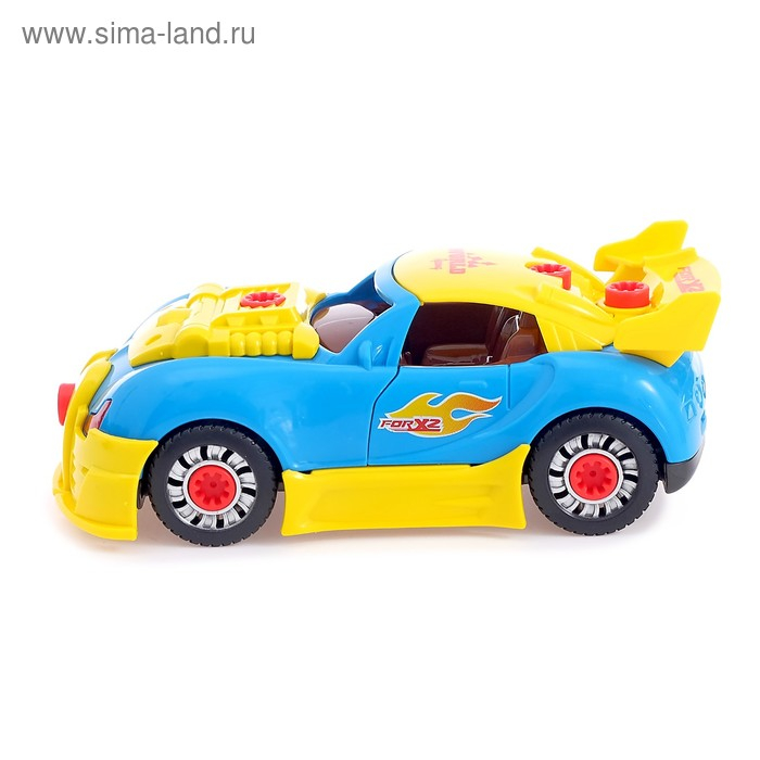 Конструктор &laquo;Cуперкар&raquo;, 2 в 1, с электрическим шуруповёртом и обвесами, 30 деталей