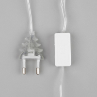 Гирлянда &laquo;Нить&raquo; 5 м с насадками &laquo;Клубки серо-зелёные&raquo;, IP20, прозрачная нить, 20 LED, свечение белое, 220 В