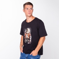 Футболка мужская новогодняя &laquo;Дед мороз&raquo;, цвет чёрный, размер 60