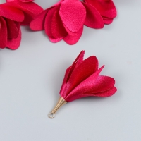 Декор для творчества текстиль "Бутон, цвет малиновый" набор 6 шт 6 см Декор для творчества текстиль "Бутон, цвет малиновый" набор 6 шт 6 см