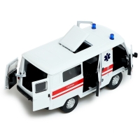 Машина металлическая «УАЗ 3962. Скорая помощь», инерция, 1:24, свет и звук Машина металлическая «УАЗ 3962. Скорая помощь», инерция, 1:24, свет и звук