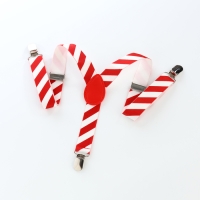 Подтяжки детские &laquo;Выбражулька&raquo;, ширина 2,5 см, цвет красный/белый