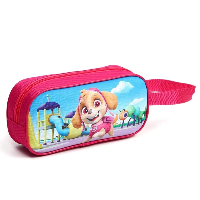 Сумка детская на молнии 22&times;11&times;1,5 см для девочки, косметичка, Щенячий патруль