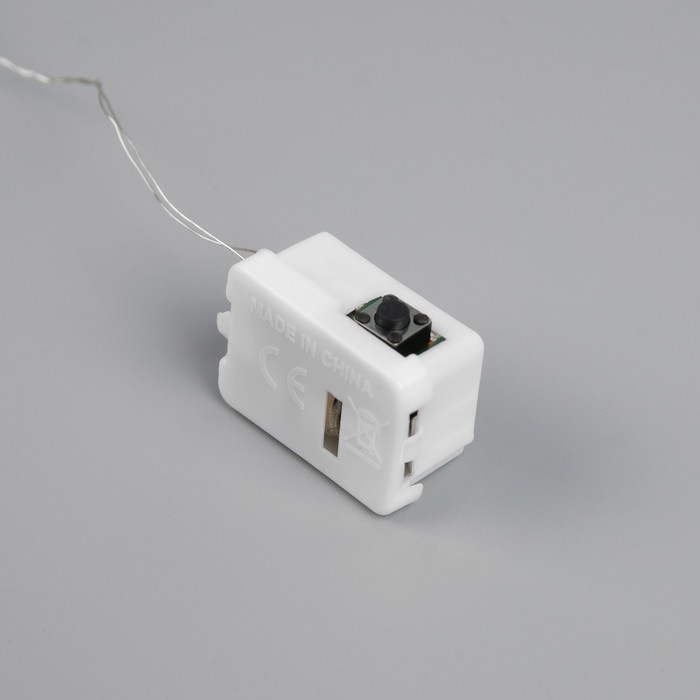 Гирлянда «Нить» 1 м роса. IP20, нить серебристая, 10 LED, 4.6 В, AG13x3 (в комплекте), 3 режима, свечение синее Гирлянда «Нить» 1 м роса. IP20, нить серебристая, 10 LED, 4.6 В, AG13x3 (в комплекте), 3 режима, свечение синее