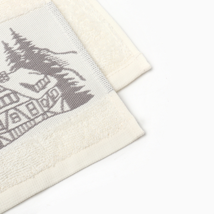 Полотенце махровое "Снежный город" 50х90 см, 100% хлопок, 360гр/м2