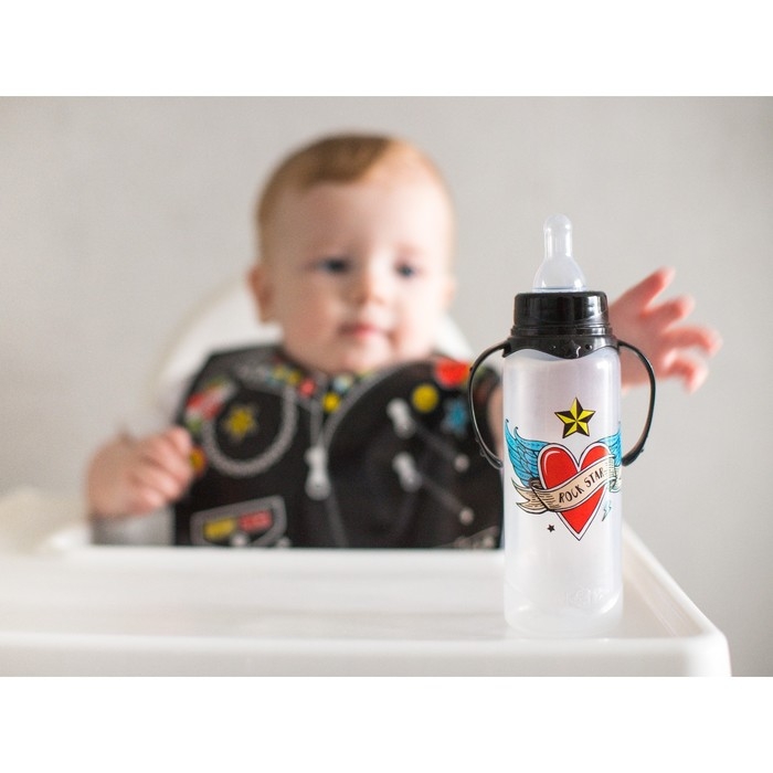 Нагрудник для кормления «Rock star» непромокаемый на липучке, с карманом Нагрудник для кормления «Rock star» непромокаемый на липучке, с карманом