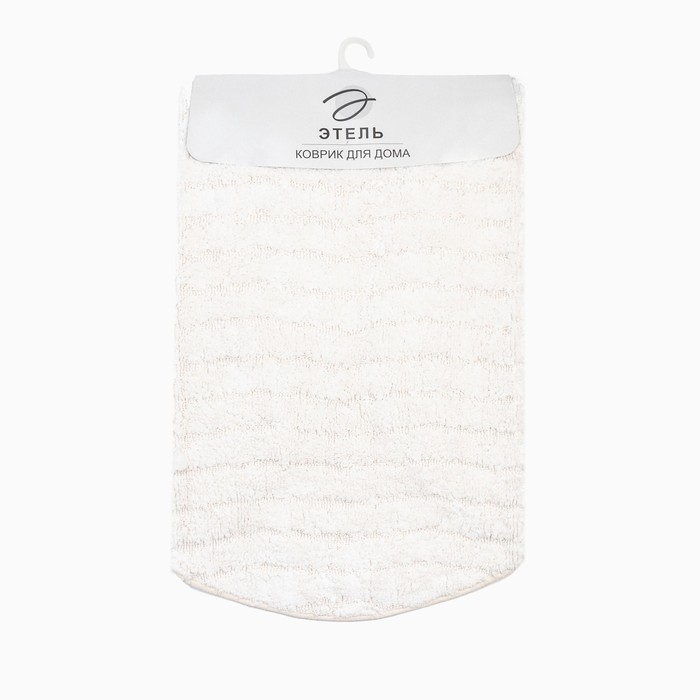 Ковер Этель "Waves" &Oslash; 100 см, молочный,  70% хлопок, 30% п/э, 1500 г/м2