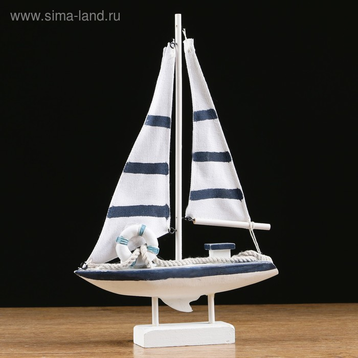Яхта &laquo;Виват&raquo;, 21х7х32 см, белая