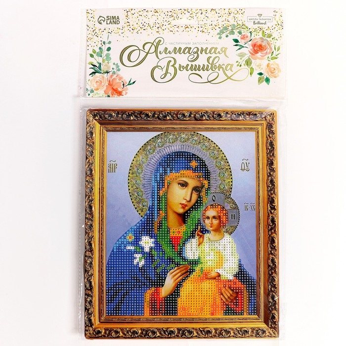 Алмазная вышивка &laquo;Неувядаемый цвет&raquo;, 21 &times; 25 см, холст, ёмкость, с частичным заполнением