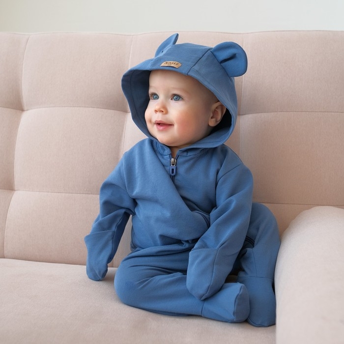 Комбинезон детский MINAKU, цвет синий, рост 62-68 см