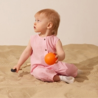 Комбинезон детский без рукавов MINAKU, цвет розовый, размер 62-68