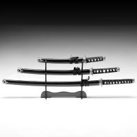 Сув. изделие катаны 3в1 на подставке, ножны дерево, черные глянец 53/76/101см Сув. изделие катаны 3в1 на подставке, ножны дерево, черные глянец 53/76/101см