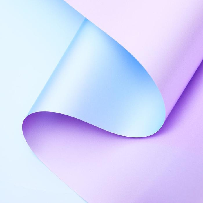 Пленка для цветов Пленка для цветов "Двухцветная" васильковый, лаванда, 0,58 х 10 м