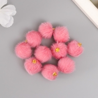 Декор для творчества искусственный мех "Шарик" розовый набор 10 шт, d=2 см Декор для творчества искусственный мех "Шарик" розовый набор 10 шт, d=2 см