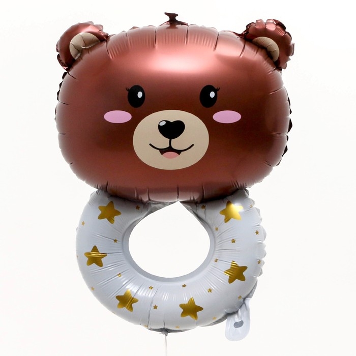 Шар фольгированный 29 Шар фольгированный 29" «Погремушка-мишка»