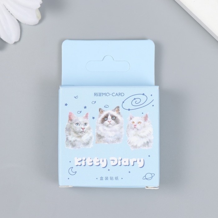 Наклейки для творчества "Кошечки" набор 46 шт 4,4х4,4х1,1 см