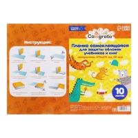 Пленка самоклеящаяся, 37 х 27 см, прозрачная, 10 листов, 50 мкм Пленка самоклеящаяся, 37 х 27 см, прозрачная, 10 листов, 50 мкм