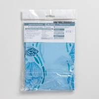 Штора для ванной &laquo;Ракушки&raquo;, 180&times;180 см, цвет голубой