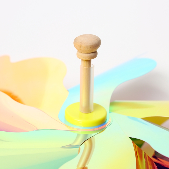 Ветерок &laquo;Цветок&raquo; на деревянной палочке