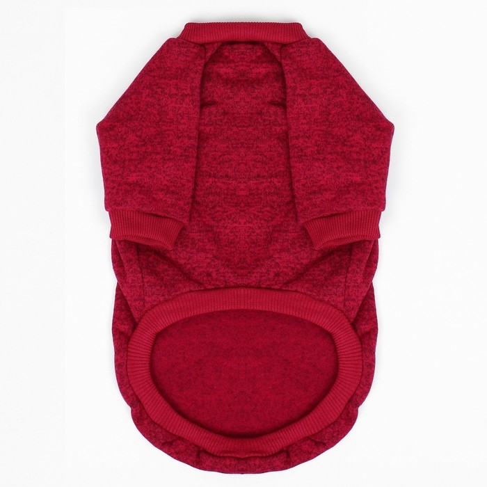 Свитер меланжевый, размер XS (ДС 14, ОШ 23, ОГ 22 см), красный