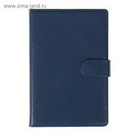 Ежедневник недатированный А5,100 листов в клетку, с хлястиком, обложка ПВХ, МИКС