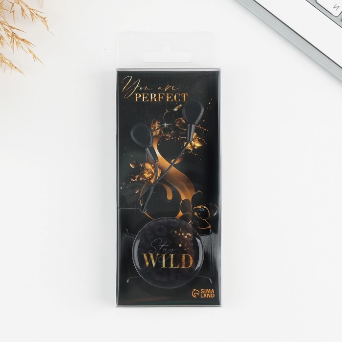 Подарочный набор: наушники и попсокет «Stay wild», модель VBT 1.28, 13,5 х 6 см. Подарочный набор: наушники и попсокет «Stay wild», модель VBT 1.28, 13,5 х 6 см.