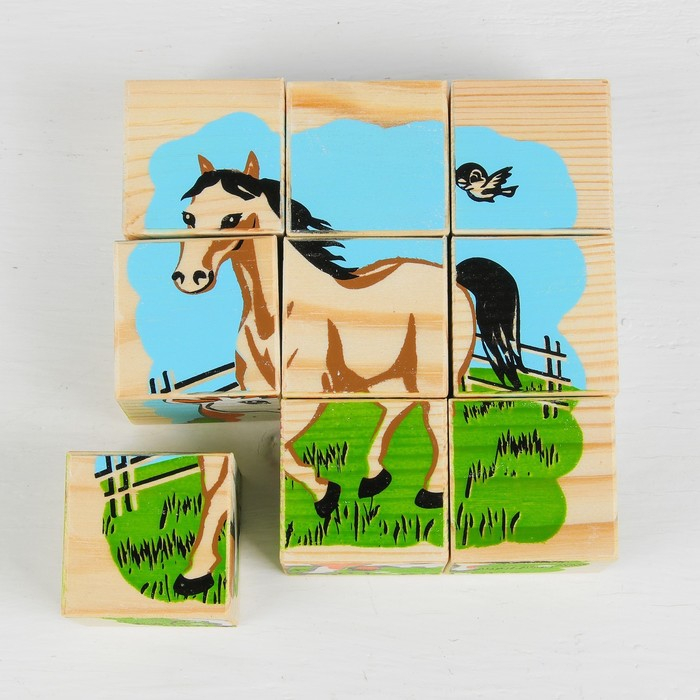 Кубики &laquo;Домашние животные&raquo;, 9 элементов