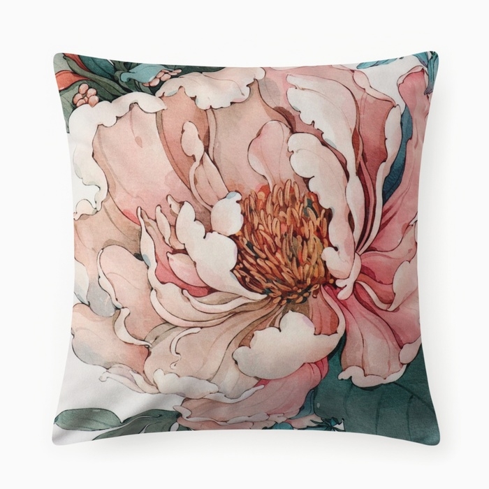 Чехол на подушку Этель Чехол на подушку Этель "Peony", 40*40 см, 100 п/э, велюр