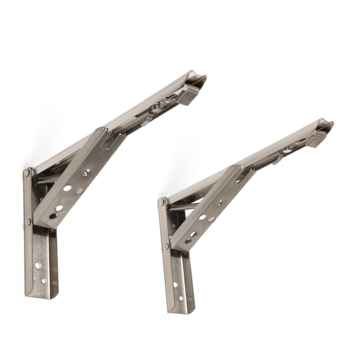 Кронштейн складной для столов и полок ТУНДРА, F001 , 2 шт., длина 250 мм., нержавеющая сталь   9703