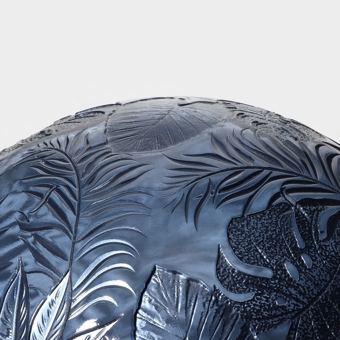 Салатник стеклянный &laquo;Арабис&raquo;, d=33 см, цвет голубой