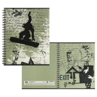 Тетрадь 80 листов в клетку на гребене Article publication, обложка мелованный картон, двойная обложка, матовая ламинация, МИКС Тетрадь 80 листов в клетку на гребене Article publication, обложка мелованный картон, двойная обложка, матовая ламинация, МИКС