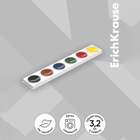 Акварель 6 цветов, ErichKrause, без кисти, картон, европодвес (облегченная упаковка) Акварель 6 цветов, ErichKrause, без кисти, картон, европодвес (облегченная упаковка)