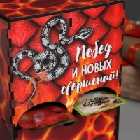 Новогодний чайный домик "Побед и новых свершений" 20х15х8,5 см Новогодний чайный домик "Побед и новых свершений" 20х15х8,5 см