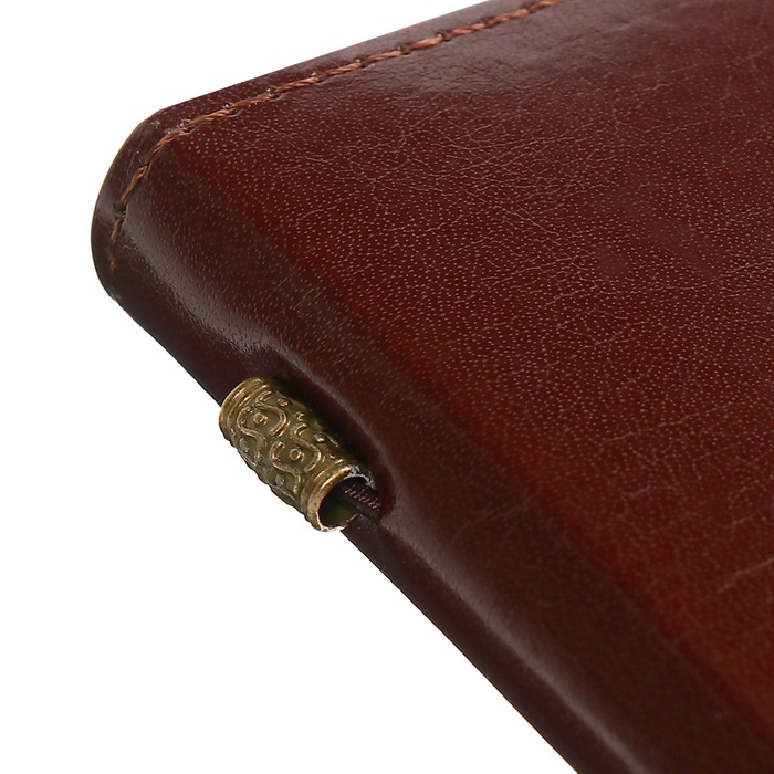 Ежедневник датированный 2025, A5 168 листов, deVENTE. Saltos, мягкая обложка кожзам, перфорация, ляссе, блок 70, коричневый