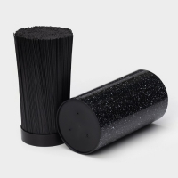 Подставка под ножи с наполнителем &laquo;Чёрный гранит&raquo;, 22&times;11 см, цвет чёрный