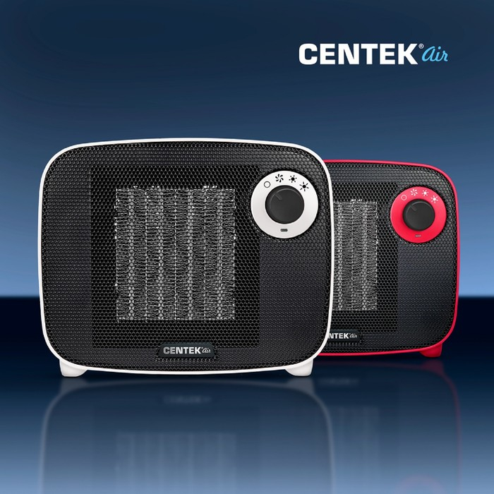 Тепловентилятор Centek CT-6022, керамический, настольный, 1500 Вт, 15 м&sup2;, красный
