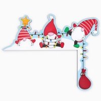 Декор на раму двери новогодний &laquo;Гномы&raquo;,  на Новый год, 25,5 х 20,4 см