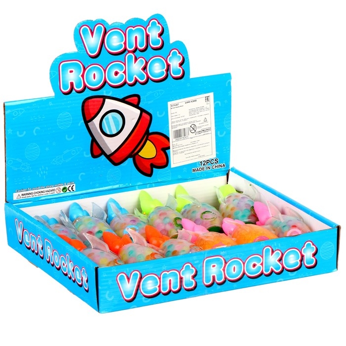 Мялка &laquo;Ракета&raquo; с гидрогелем, цвета МИКС