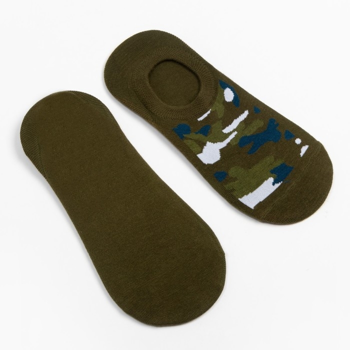 Носки MINAKU &laquo;Камуфляж&raquo;, цвет хаки, размер 38-41 (25-27 см)