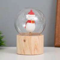 Ночник «Шар-снеговик» LED 3хAG10 шар 8см 6,5х6,5х11,5см Ночник «Шар-снеговик» LED 3хAG10 шар 8см 6,5х6,5х11,5см