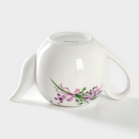 Чайник фарфоровый заварочный Доляна &laquo;Лаванда&raquo;, 800 мл, цвет белый