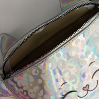 Сумка детская для девочки поясная "Кошечка", на молнии, цвет серебристый Сумка детская для девочки поясная "Кошечка", на молнии, цвет серебристый