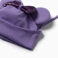 Шапка детская Мышка, цвет сиреневый, размер 46-50 Шапка детская Мышка, цвет сиреневый, размер 46-50