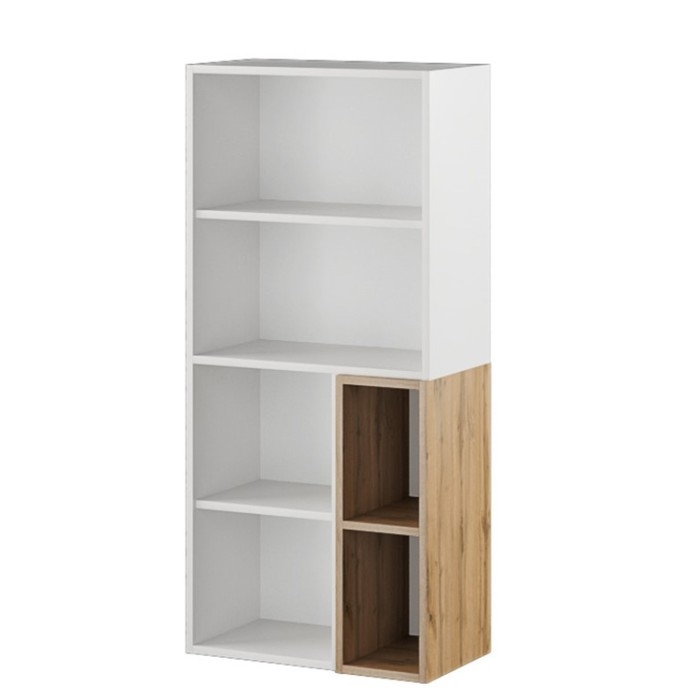 Шкаф-пенал Альберо настенный, 550х309х1200, Белый/Дуб вотан