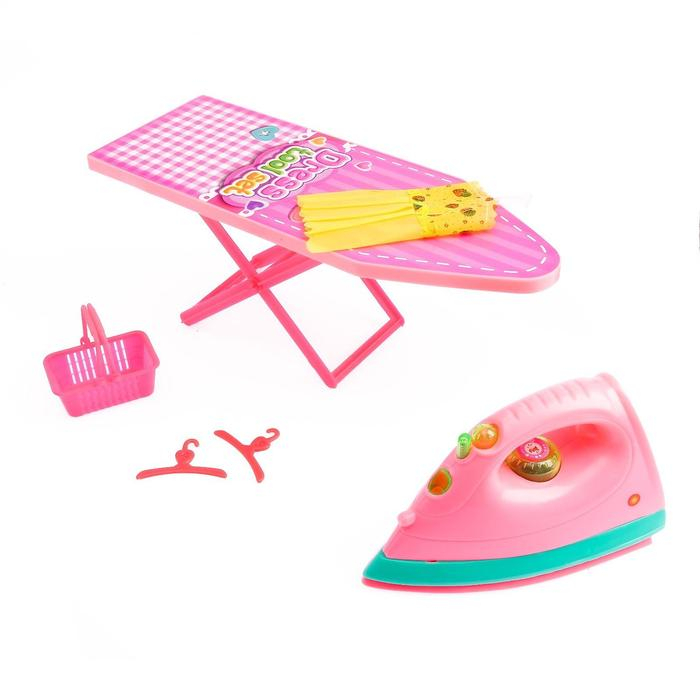 Набор для глажения &laquo;Доска и утюг&raquo;, со световыми и звуковыми эффектами, МИКС