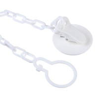 Держатель для соски - пустышки «Люблю молоко», на цепочке, цвет белый Держатель для соски - пустышки «Люблю молоко», на цепочке, цвет белый