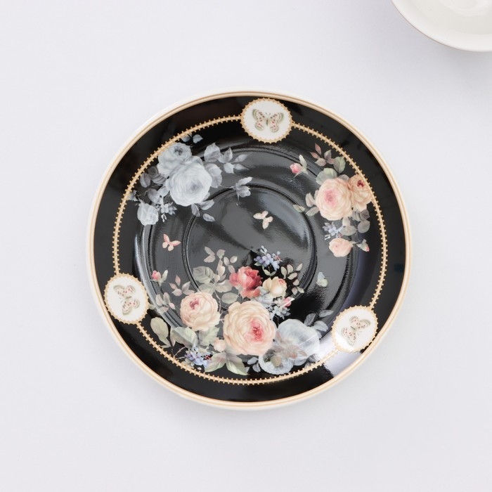 Чайный сервиз керамический &laquo;Кобальт&raquo;, 12 предметов: 6 чашек 200 мл, 6 блюдец d=13,5 см