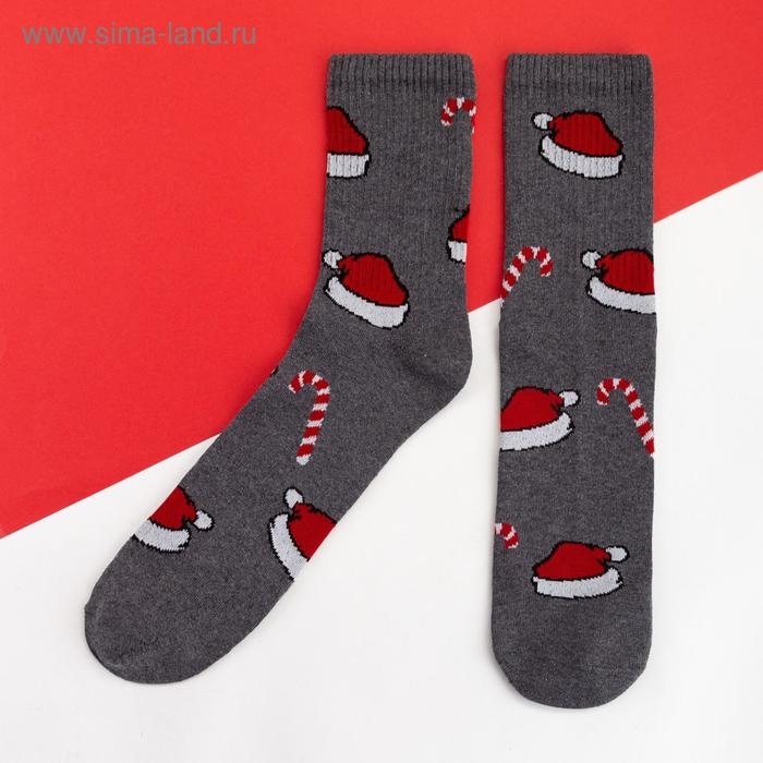 Носки новогодние мужские KAFTAN Носки новогодние мужские KAFTAN "New year" размер 41-44 (27-29 см), цвет серый